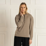 MENIQUE Women's Cashmere Blend Hoodie Vilnius Beige