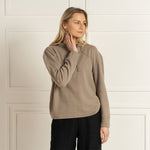 MENIQUE Women's Cashmere Blend Hoodie Vilnius Beige