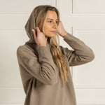 MENIQUE Women's Cashmere Blend Hoodie Vilnius Beige