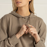 MENIQUE Women's Cashmere Blend Hoodie Vilnius Beige