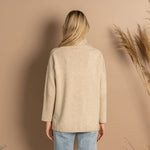 MENIQUE Knit Merino Turtleneck Sweater Vienna Creamy Beige