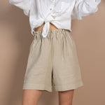 MENIQUE 100% Linen Womens Shorts Demi