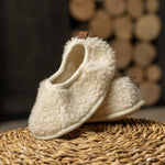 MENIQUE Fleece Ballerina Slippers Natural