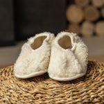 MENIQUE Fleece Ballerina Slippers Natural