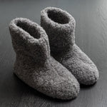 MENIQUE Fleece Bootie Slippers Dark Gray