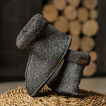 MENIQUE Fleece Bootie Slippers Dark Gray