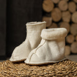 MENIQUE Fleece Bootie Slippers Natural