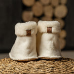 MENIQUE Fleece Bootie Slippers Natural