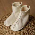 MENIQUE Fleece Bootie Slippers Natural