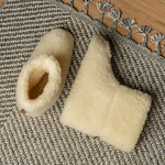 MENIQUE Fleece Bootie Slippers Natural