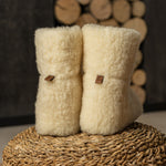 MENIQUE Fleece Bootie Slippers Natural