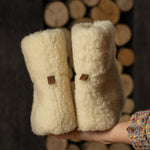 MENIQUE Fleece Bootie Slippers Natural