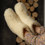 MENIQUE Fleece Bootie Slippers Natural