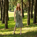 MENIQUE 100% Linen Safari Dress Sierra