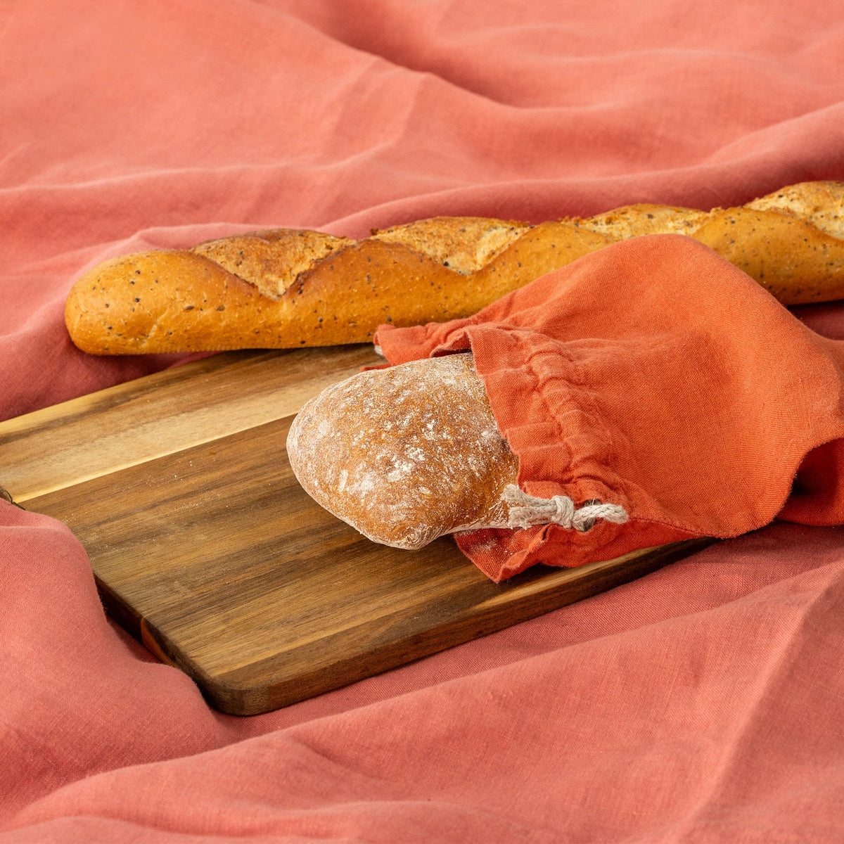MENIQUE Reusable 100% Linen Bread Bag