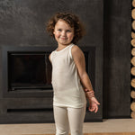 MENIQUE 100% Merino Wool Kids Tank Top Natural