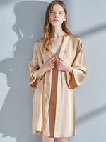 Magnolia Blush 16MM 100% Mulberry Silk Womens Robe | Hypoallergenic - Allergy Friendly - Naturally Free