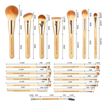 So Natural 18Pcs Vegan Organic Bamboo Makeup Brush Set