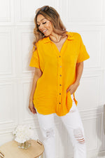 Mango Breeze Short Sleeve 100% Cotton Blouse | Hypoallergenic - Allergy Friendly - Naturally Free