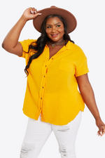 Mango Breeze Short Sleeve 100% Cotton Blouse | Hypoallergenic - Allergy Friendly - Naturally Free