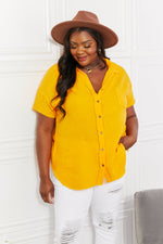 Mango Breeze Short Sleeve 100% Cotton Blouse | Hypoallergenic - Allergy Friendly - Naturally Free