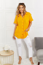 Mango Breeze Short Sleeve 100% Cotton Blouse | Hypoallergenic - Allergy Friendly - Naturally Free