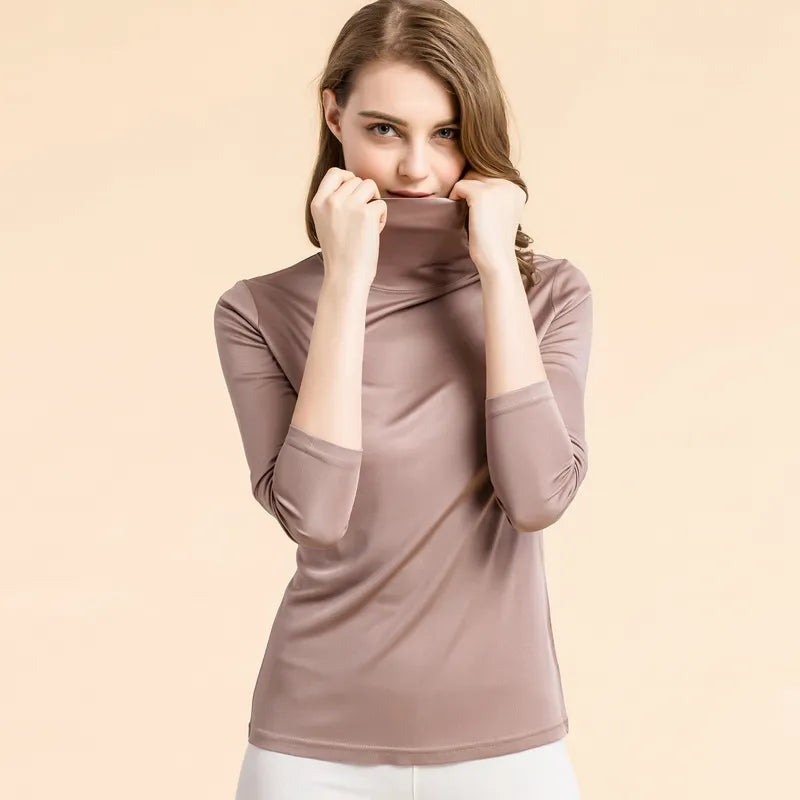 Maple Grove Thermal Pull Over Silk Viscose Shirt | Hypoallergenic - Allergy Friendly - Naturally Free