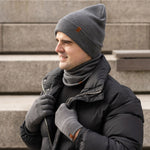 MENIQUE Knit Beanie & Gloves 2-Piece