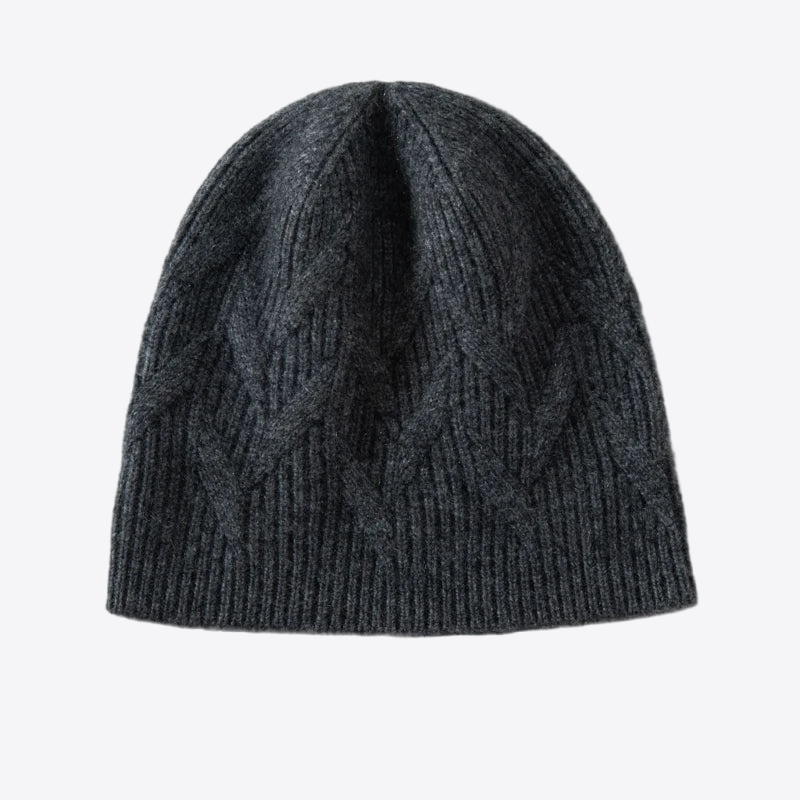 Midnight Meadow Knit Cashmere Womens Beanie Hat | Hypoallergenic - Allergy Friendly - Naturally Free