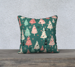 Mint Winter Trees Throw Pillow Cover | Hypoallergenic - Allergy Friendly - Naturally Free