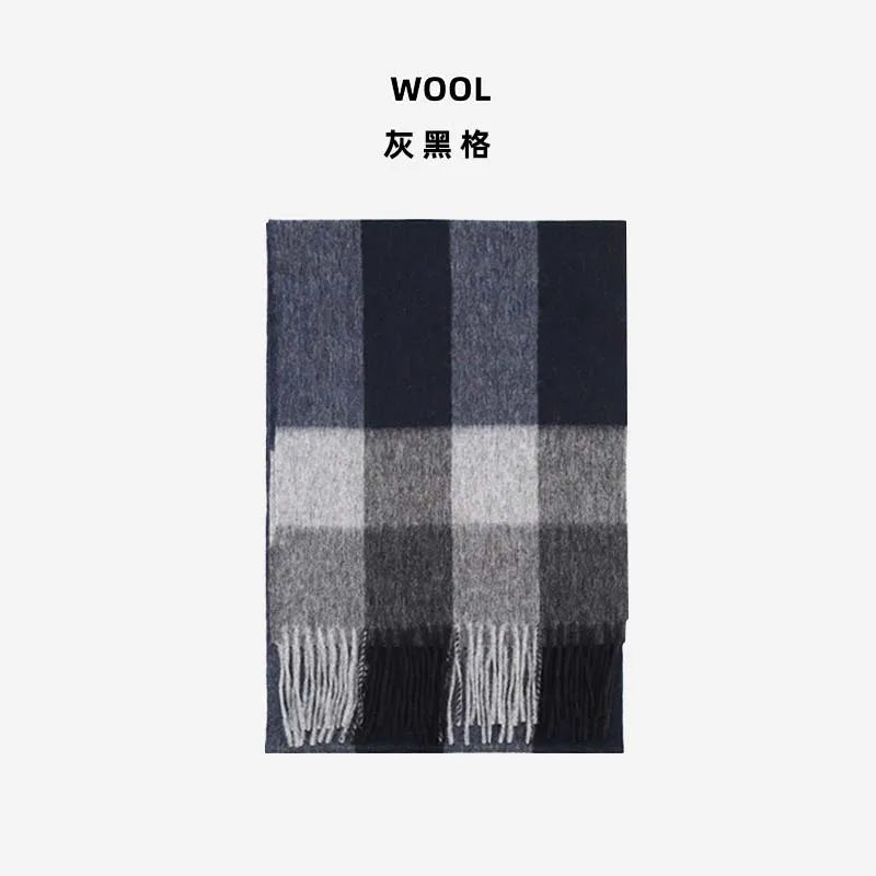 Misty Mountains Stripes 100% Wool Mens Scarf | Hypoallergenic - Allergy Friendly - Naturally Free