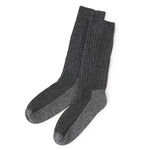 Mocha Cozy Ribbed Cashmere Socks | Hypoallergenic - Allergy Friendly - Naturally Free