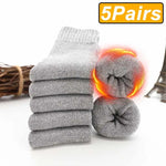 Mountain Horizon 5Pcs 100% Merino Wool Socks | Hypoallergenic - Allergy Friendly - Naturally Free