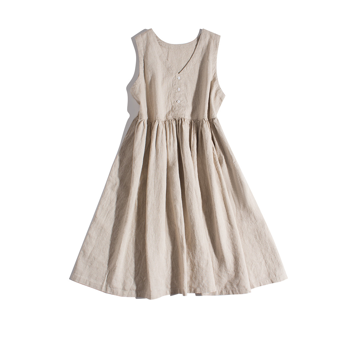 Natural Grove Sleeveless Casual 100% Linen Dress | Hypoallergenic - Allergy Friendly - Naturally Free