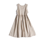 Natural Grove Sleeveless Casual 100% Linen Dress | Hypoallergenic - Allergy Friendly - Naturally Free