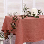 Natural Hues 100% Linen Table Cloth | Hypoallergenic - Allergy Friendly - Naturally Free