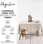 Natural Hues 100% Linen Table Cloth | Hypoallergenic - Allergy Friendly - Naturally Free