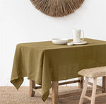 Natural Hues 100% Linen Table Cloth | Hypoallergenic - Allergy Friendly - Naturally Free