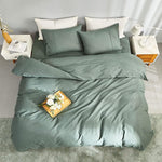 Nature's Retreat Solid 100% Linen Bed Set | Hypoallergenic - Allergy Friendly - Naturally Free