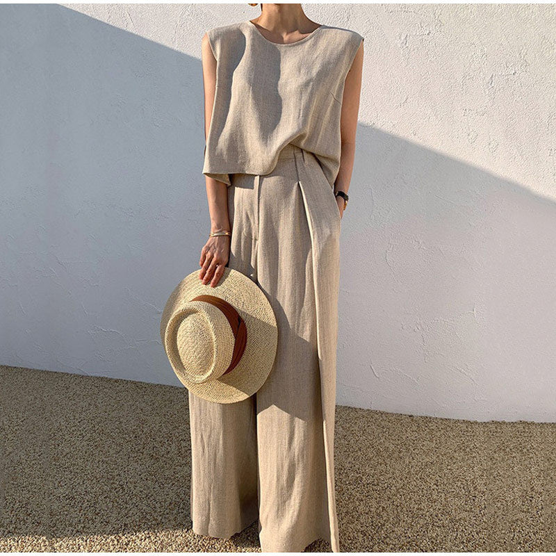 Neutral Orchard 100% Linen Jumpsuit | Hypoallergenic - Allergy Friendly - Naturally Free