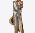 Neutral Orchard 100% Linen Jumpsuit | Hypoallergenic - Allergy Friendly - Naturally Free