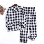 Nightfall Wilderness Plaid Pants 100% Cotton Mens Pajama Set | Hypoallergenic - Allergy Friendly - Naturally Free