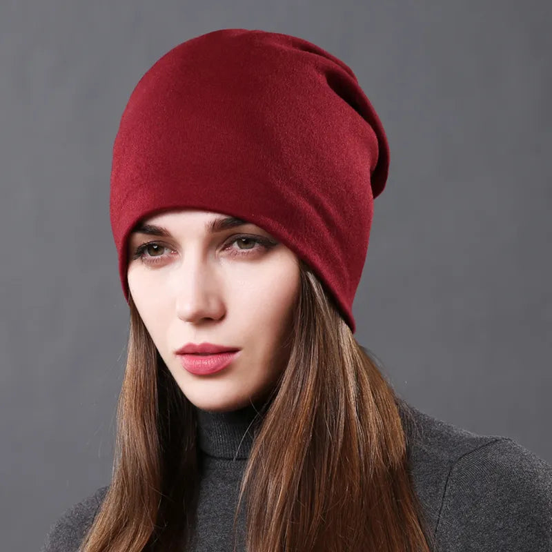 Noir Slush Knit Cotton Beanie Hat | Hypoallergenic - Allergy Friendly - Naturally Free
