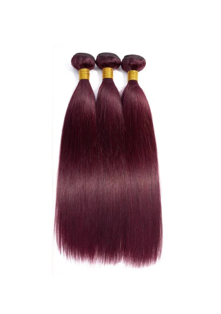 Ocean Brazilian Straight Burgundy Hair Bundles | Hypoallergenic - Allergy Friendly - Naturally Free