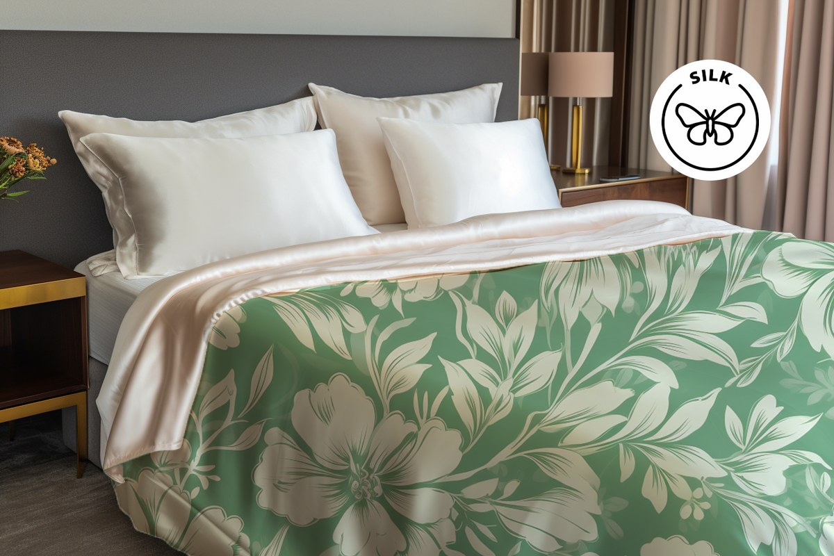 Olive Floral Duvet Cover | Hypoallergenic - Allergy Friendly - Naturally Free