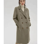 Olive Frost Cashmere Wool Womens Coat | Hypoallergenic - Allergy Friendly - Naturally Free