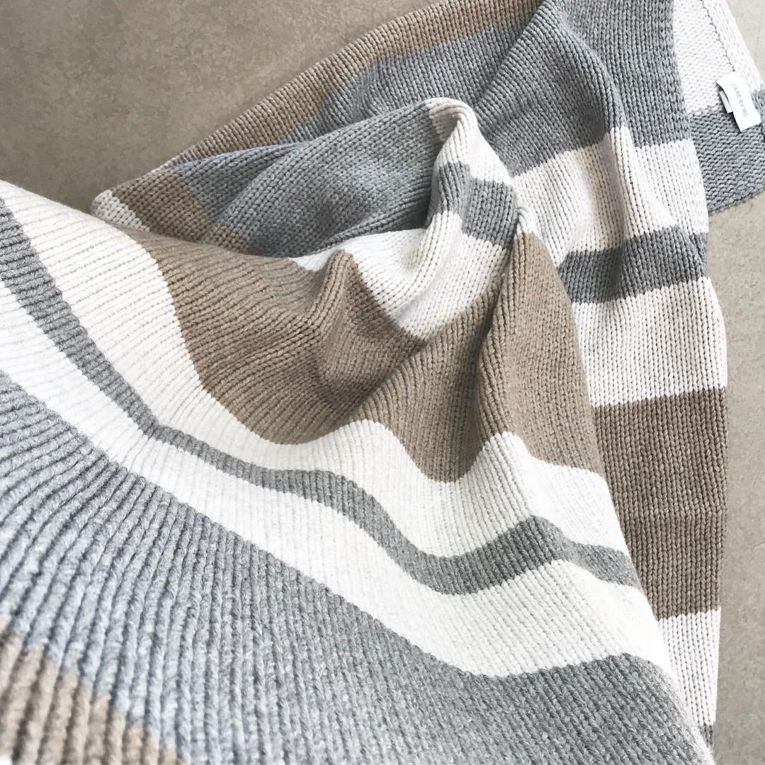 CARE BY ME Cashmere Wool Olivia Throw Blanket