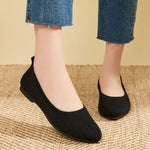 Onyx Dahlia Knit Faux Rubber Cotton Womens Flats | Hypoallergenic - Allergy Friendly - Naturally Free