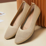 Onyx Dahlia Knit Faux Rubber Cotton Womens Flats | Hypoallergenic - Allergy Friendly - Naturally Free