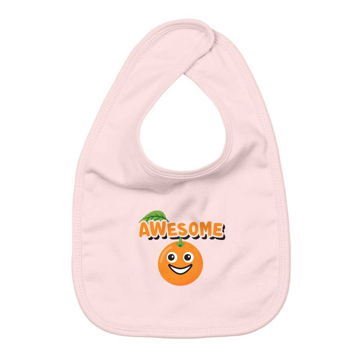 Orange Awesome Organic Cotton Graphic Baby Bib | Hypoallergenic - Allergy Friendly - Naturally Free